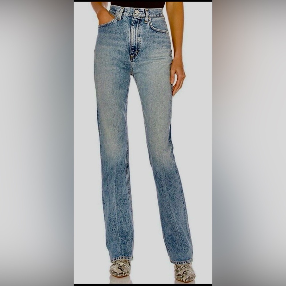 Agolde Vintage High Rise Jeans Organic Cotton Flare Legs Clamour Wash Size 26